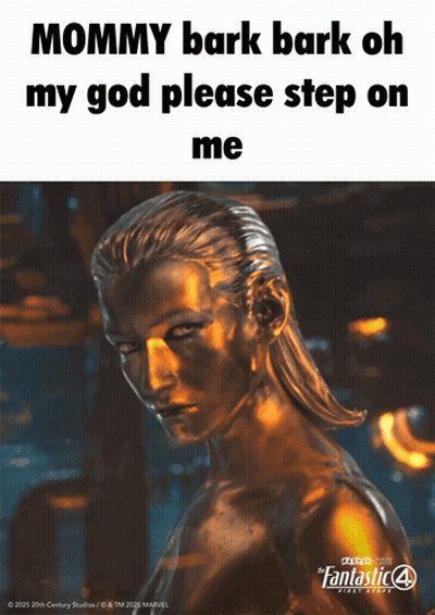 Fantastic Four Poster With Man Statue GIF
