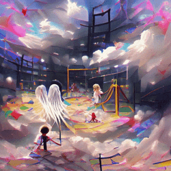 Fantasy Art Angels On Playground GIF