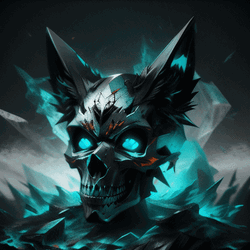 Fantasy Art Cat Man Skeleton GIF
