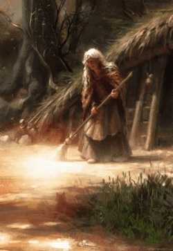 Fantasy Art Witch Sweeping GIF
