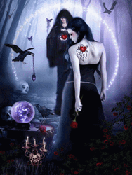 Fantasy Art Women In Black Outfit GIF