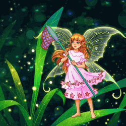Fantasy Fairy On Leaves
