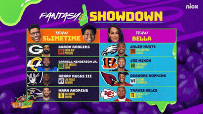 Fantasy Showdown Poster Aaron Rodgers And Jalen Hurts GIF