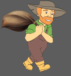 Farmer Carrying Sack GIF