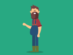 Farmer Man Animation Head Scratch GIF