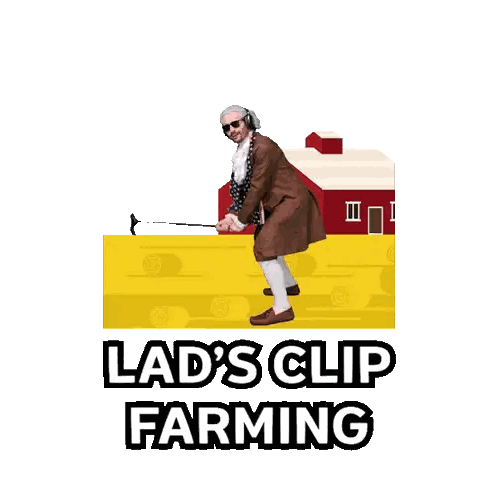 Farming Poster With Man In Suit Sticker