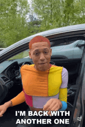 Fashionable Gay Saying I'm Back With Another One GIF