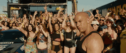 Fast And Furious Dom With Crowd Behind Him GIF