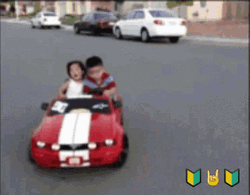 Fast Car Children Driving GIF