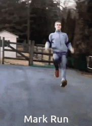 Fast Mark Funny Running GIF