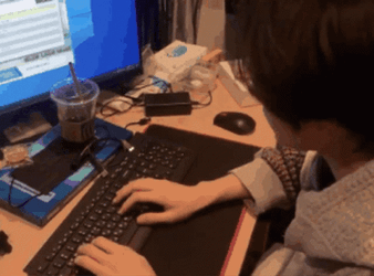 Fast Move Hands Typing Meme GIF