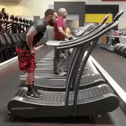 Fast Running On Curved Treadmill GIF
