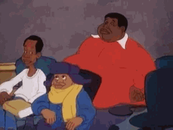 Fat Albert Looking At His Side  GIF