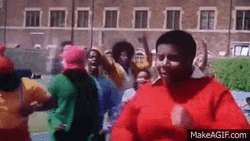 Fat Albert Running On A Track And Field  GIF
