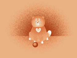 Fat Cat Cartoon Playing Ball GIF