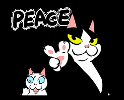 Fat Cat Doing Peace Sign GIF