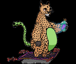 Fat Cat Holding Magical Bottle GIF