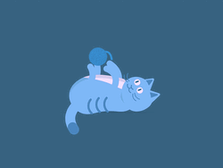 Fat Cat Playing Yarn Ball GIF