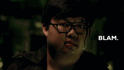 Fat Guy Doing Finger Gun GIF