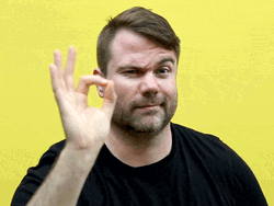 Fat Guy Doing Okay Hand Gesture GIF
