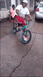 Fat Guy Fall Down Broke Kid Bicycle