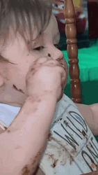 Fat Kid Eating Cake GIF