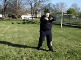 Fat Kid Sword Slash GIF