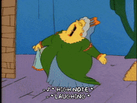 Fat Lady Singing The Simpsons Laughing High Note GIF