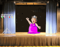 Fat Lady Singing Theater Curtain Hillary Clinton GIF