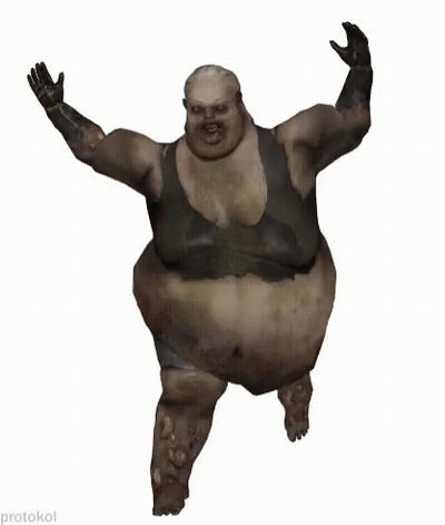 Fat Man Arms Outstretched Protokol GIF