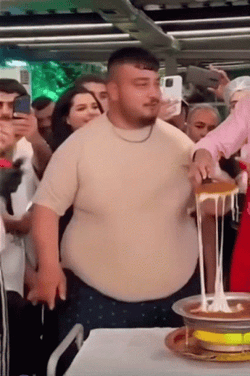 Fat Man Belly Bouncing GIF