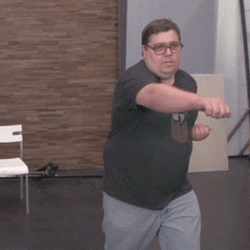 Fat Man Boxing Exercise GIF