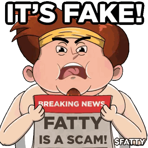 Fat Man Holding Breaking News Sign Sticker
