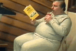 Fat Man Lazy Exercise GIF