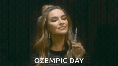 Fat Man Making Funny Face Says Give Me Ozempic GIF