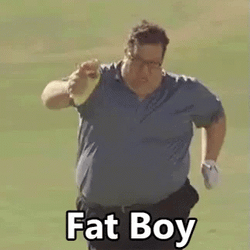 Fat Man Running On Field GIF
