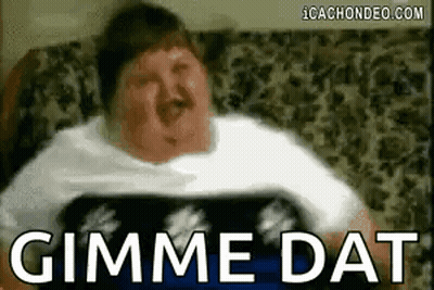 Fat Man Sitting On Couch Gimme Dat GIF