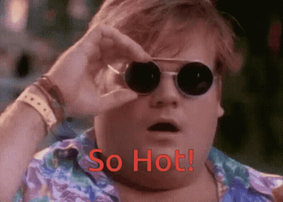 Fat Man Sunglasses Saying So Hot In Red GIF