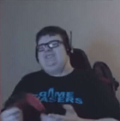 Fat Man With Glasses And Headphones Dancing Funny Face GIF