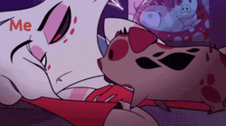 Fat Nuggets And Angel Dust Hazbin Hotel GIF