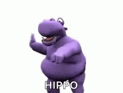 Fat Purple Hippo Dancing GIF
