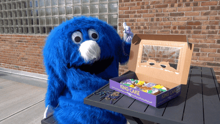 Fat Tuesday Blob King Cakes GIF