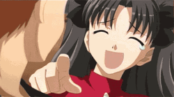 Fate Series Rin Tohsaka Anime Laughing GIF