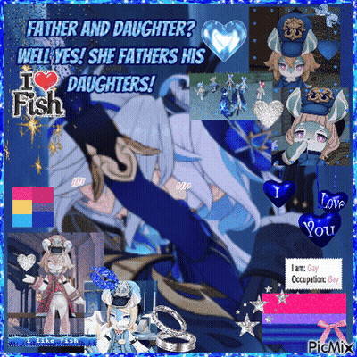 Father And Daughter Collage GIF