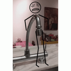 Faucet Animated Stickman Pee GIF