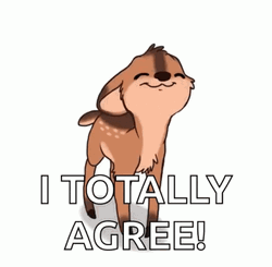 Fawn Cartoon I Totally Agree GIF