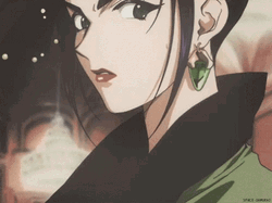 Faye Valentine Bowing Stare GIF