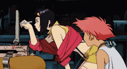 Faye Valentine Drawing With Ed GIF
