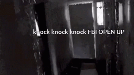 Fbi Open Up Knock Knock Meme GIF