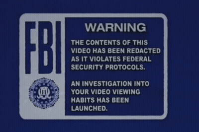 FBI Warning Sign Contents Redacted GIF